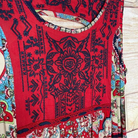 Altar’d State Boho Embroidered Sleeveless Festival Dress - Picture 3 of 10